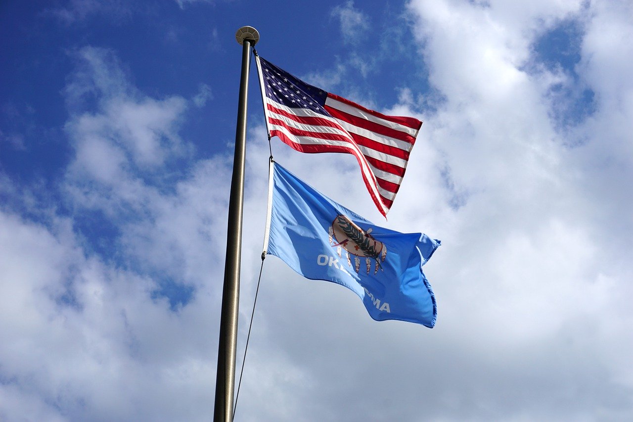 Oklahoma State Flag Banner Usa  - RJA1988 / Pixabay