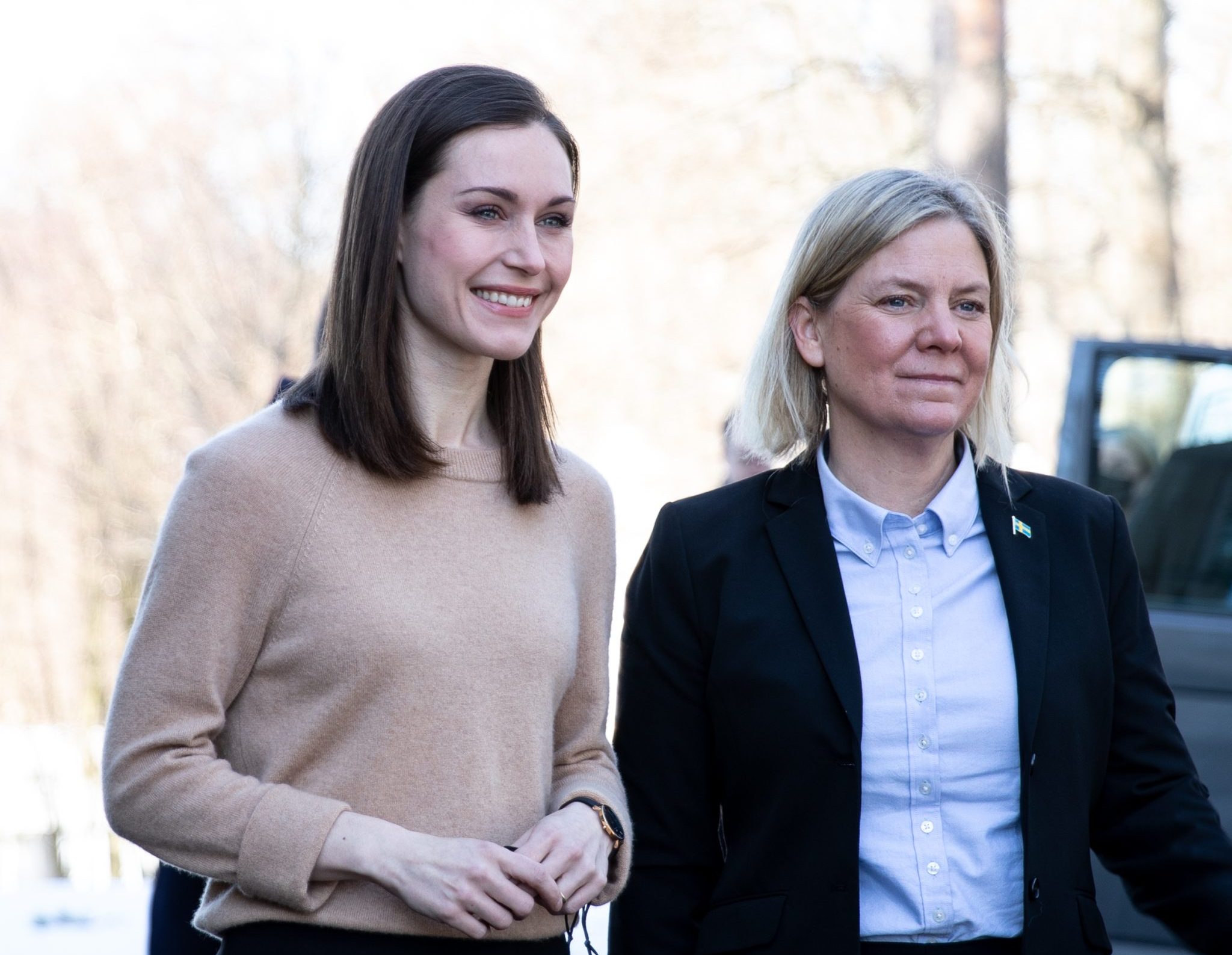 Finlands statsminister Sanna Marin og Sveriges statsminister Magdalena Andersson.